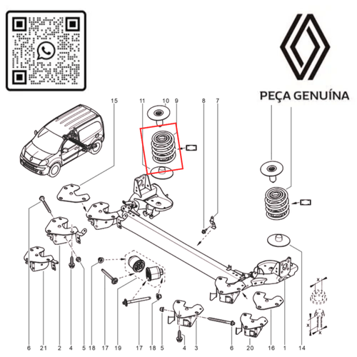 RN 09671R MOLA DA SUSPENSAO TRAS. KANGOO ELETRICA  550209671R -4-